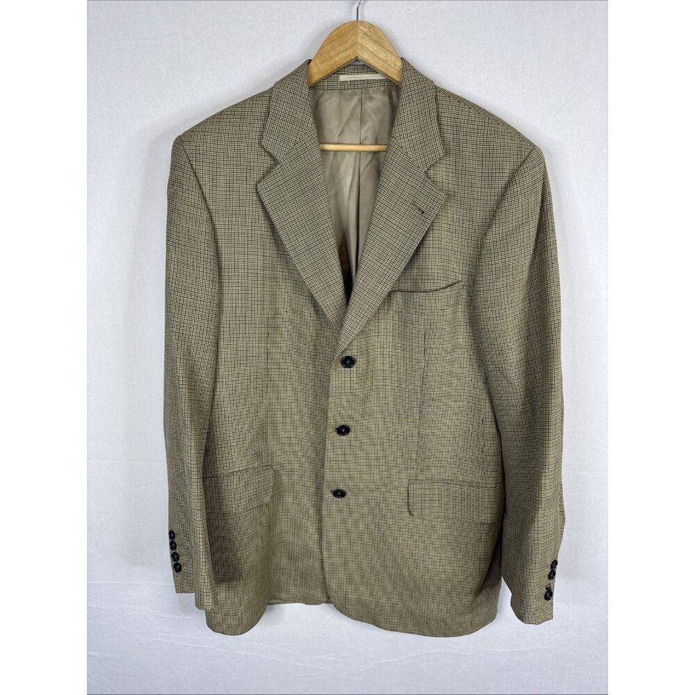 Strellson x Henry Singer Houndstooth Wool Blazer Sport‎ Coat Italy Fabric 42R
